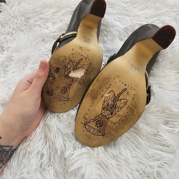 Fly Girl Fly London Retro Style Mary Jane Leather Pumps Size 39 - Picture 4 of 7